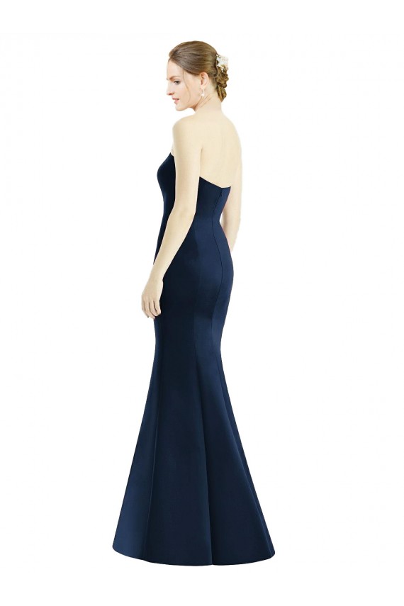 Long Floor Length Dark Navy Sleeveless Mermaid Bridesmaid Dress Canberra