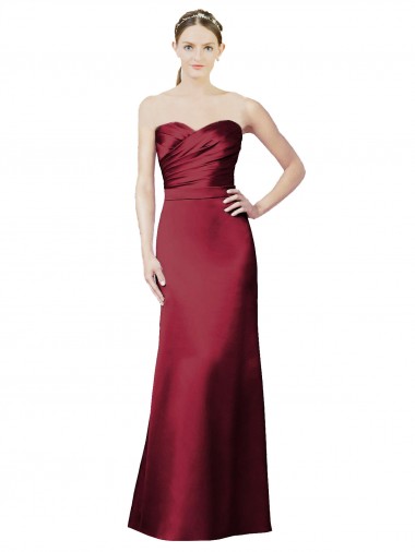 Long Burgundy Sleeveless Mermaid Bridesmaid Dress / Evening Dress Canberra