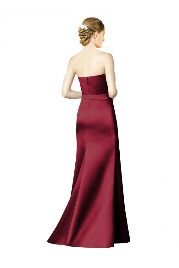 Long Burgundy Sleeveless Mermaid Bridesmaid Dress / Evening Dress Canberra