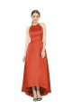 Spice Red Sleeveless A-Line High Low Bridesmaid Dress Canberra