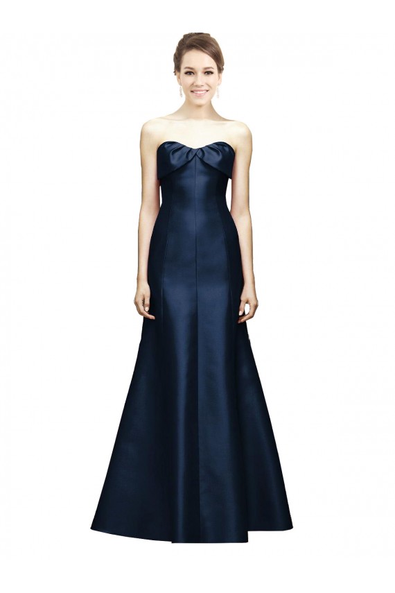 Long Dark Navy Sleeveless Mermaid Bridesmaid Dress Canberra