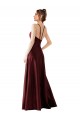 Long Burgundy Gold Sleeveless A-Line Prom Dress / Bridesmaid Dress Canberra