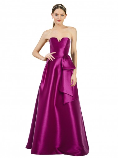 Long Merlot Sleeveless A-Line Prom Dress / Bridesmaid Dress Canberra