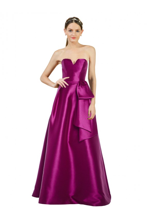 Long Merlot Sleeveless A-Line Prom Dress / Bridesmaid Dress Canberra