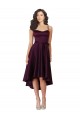 Short Grape Sleeveless A-Line Open Back High Low Prom Dress / Bridesmaid Dress Canberra