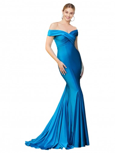 Long Peacock Blue Sleeveless Mermaid Formal Evening Gown / Prom Dress / Bridesmaid Dress Canberra