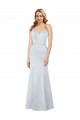 Long Light Sky Blue Sleeveless Sheath Low Back Formal Evening Gown / Prom Dress / Bridesmaid Dress Canberra