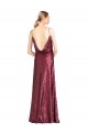 Long Burgundy Sleeveless A-Line Sequin Formal Evening Gown / Prom Dress / Bridesmaid Dress Canberra