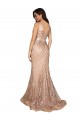 Long Rose Gold Sleeveless Mermaid V-Back Formal Plus Size Evening Gown / Prom Dress / Bridesmaid Dress Canberra