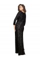 Long Black Long Sleeves A-Line Formal Dress / Bridesmaid Dress Canberra