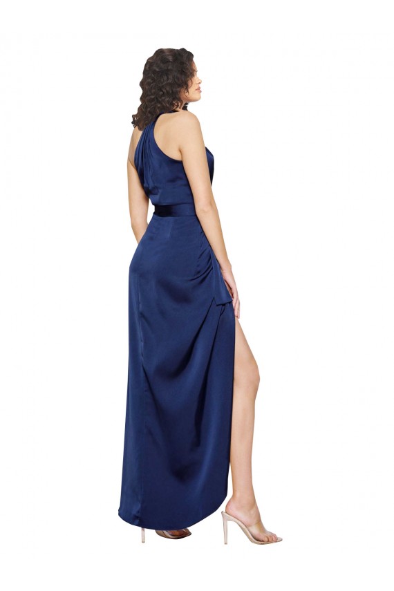 Long Sapphire Sleeveless A-Line High Low Evening Gown / Prom Dress / Bridesmaid Dress Canberra