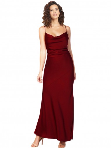 Long Burgundy Sleeveless Sheath Low Back Black Tie Evening Gown / Prom Dress / Bridesmaid Dress Canberra