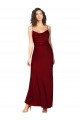 Long Burgundy Sleeveless Sheath Low Back Black Tie Evening Gown / Prom Dress / Bridesmaid Dress Canberra