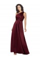 Long Burgundy Sleeveless A-Line Silk like Satin Formal Evening Gown / Prom Dress / Bridesmaid Dress Canberra