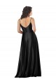 Long Black Sleeveless A-Line Low Back Formal Dress / Bridesmaid Dress Canberra