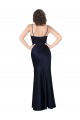 Long Dark Navy Sleeveless A-Line Black Tie Evening Gown / Prom Dress / Bridesmaid Dress Canberra