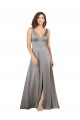 Long Pearl Grey Sleeveless A-Line Formal Evening Gown / Prom Dress / Bridesmaid Dress Canberra