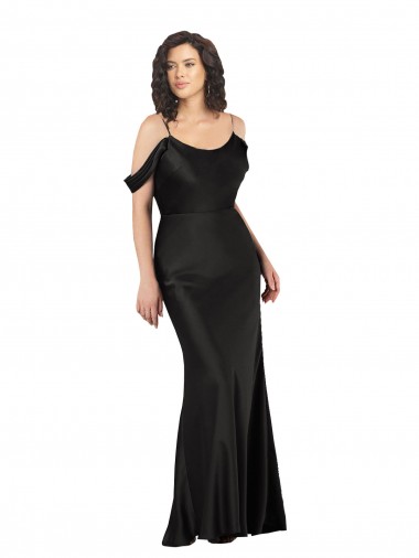 Long Black Sleeveless A-Line Low Back Formal Evening Gown / Prom Dress / Bridesmaid Dress Canberra