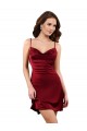 Midi Length Burgundy Sleeveless Sheath Open Back Formal Evening Gown / Prom Dress / Bridesmaid Dress Canberra