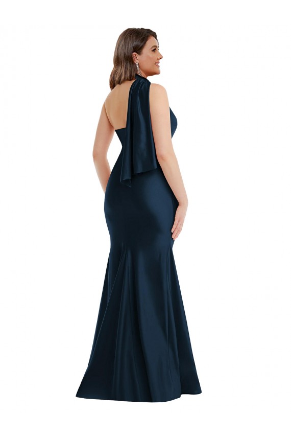 Long Dark Navy Sleeveless Mermaid Formal Plus Size Evening Gown / Prom Dress / Bridesmaid Dress Canberra