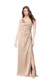 Long Champagne Pink Sleeveless A-Line Low Back Formal Evening Gown / Prom Dress / Bridesmaid Dress Canberra