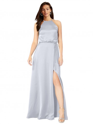 Long Fog Sleeveless A-Line Open Back Formal Evening Gown / Bridesmaid Dress Canberra