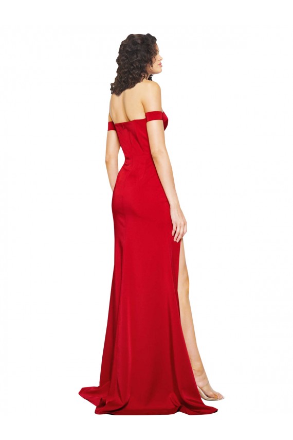 Long Red Sleeveless A-Line Silk like Satin Formal Evening Gown / Prom Dress / Bridesmaid Dress Canberra