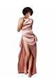 Long Dusty Pink Sleeveless A-Line Open Back Formal Evening Gown / Prom Dress / Bridesmaid Dress Canberra