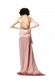 Long Dusty Pink Sleeveless A-Line Open Back Formal Evening Gown / Prom Dress / Bridesmaid Dress Canberra