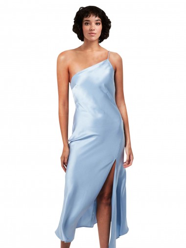 Midi Length Light Sky Blue Sleeveless A-Line Formal Evening Gown / Prom Dress / Bridesmaid Dress Canberra