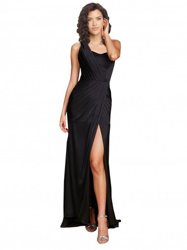 Long Black Sleeveless A-Line Evening Dress / Bridesmaid Dress Canberra