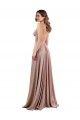 Long Dusty Pink Sleeveless A-Line Low Back Black Tie Evening Gown / Prom Dress / Bridesmaid Dress Canberra