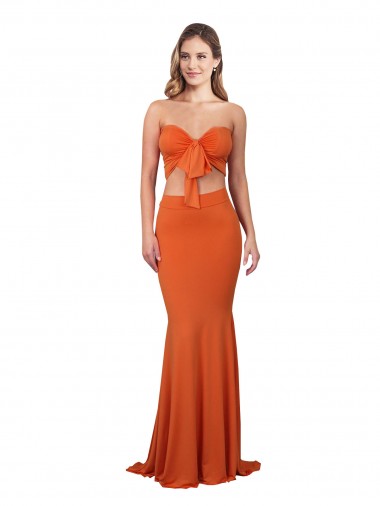 Long Orange Sleeveless Mermaid Formal Evening Gown / Prom Dress / Bridesmaid Dress Canberra