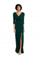 Long Dark Green Long Sleeves Trumpet V-Back Formal Evening Gown / Prom Dress / Bridesmaid Dress Canberra