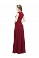 Long Burgundy Sleeveless A-Line Prom Dress / Bridesmaid Dress Canberra