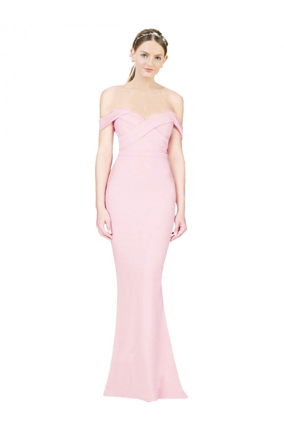 Long Pink Sleeveless A-Line Low Back Formal Evening Gown / Prom Dress / Bridesmaid Dress Canberra