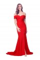 Long Red Sleeveless Mermaid Side Slit Bridesmaid Dress / Evening Dress Canberra