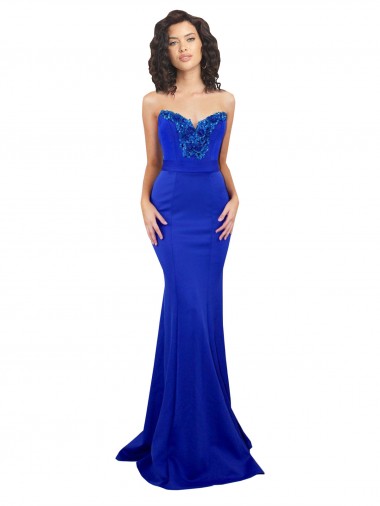 Long Royal Blue Sleeveless Mermaid Low Back Formal Evening Gown / Prom Dress / Bridesmaid Dress Canberra