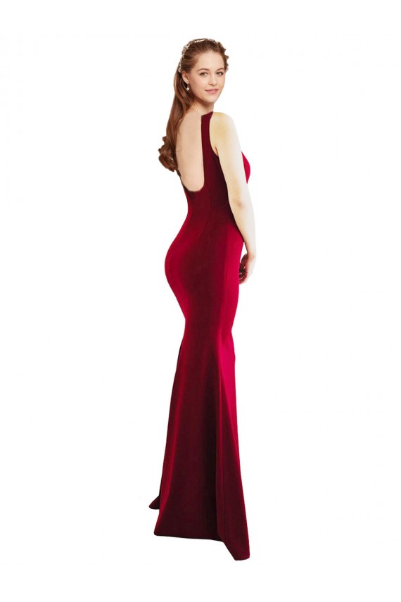 Long Burgundy Sleeveless Mermaid Formal Evening Gown / Prom Dress / Bridesmaid Dress Canberra