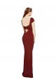 Long Burgundy Cap Sleeves Mermaid Keyhole Back Formal Evening Gown / Prom Dress / Bridesmaid Dress Canberra