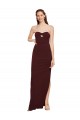 Long Burgundy Gold Sleeveless Sheath Formal Evening Gown / Prom Dress / Bridesmaid Dress Canberra