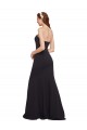 Long Dark Navy Sleeveless A-Line Low Back High Slit Formal Evening Gown / Prom Dress / Bridesmaid Dress Canberra