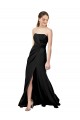 Long Black Sleeveless Sheath Low Back Formal Dress / Bridesmaid Dress Canberra