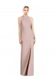 Long Dusty Pink Sleeveless Trumpet Open Back Semi Formal Evening Dress / Bridesmaid Dress Canberra