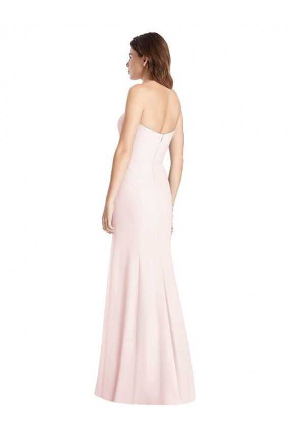 Long Pink Sleeveless Trumpet Low Back Semi Formal Evening Dress / Prom Dress / Bridesmaid Dress Canberra