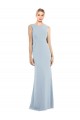 Long Light Sky Blue Sleeveless Trumpet Backless Semi Formal Evening Dress / Prom Dress / Bridesmaid Dress Canberra