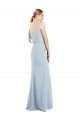 Long Light Sky Blue Sleeveless Trumpet Backless Semi Formal Evening Dress / Prom Dress / Bridesmaid Dress Canberra