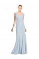 Long Light Sky Blue Sleeveless Trumpet Low Back Bridesmaid Dress / Formal Dress Canberra