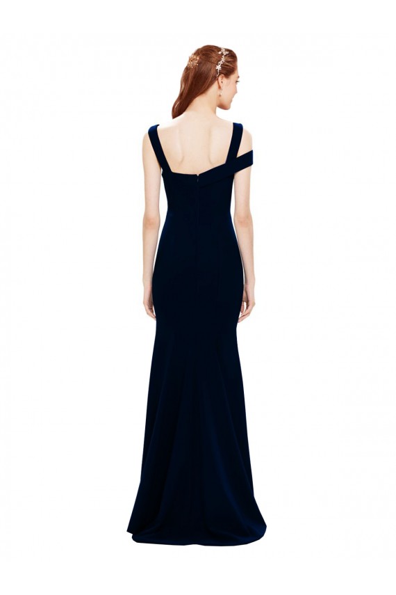 Long Dark Navy Sleeveless Mermaid Side Slit Formal Evening Gown / Prom Dress / Bridesmaid Dress Canberra