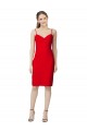 Cocktail Length Red Sleeveless Sheath Formal Evening Gown / Prom Dress / Bridesmaid Dress Canberra